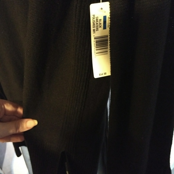 NWT! New Directions XL Sweater Slits & Cross Neck - Picture 6 of 8